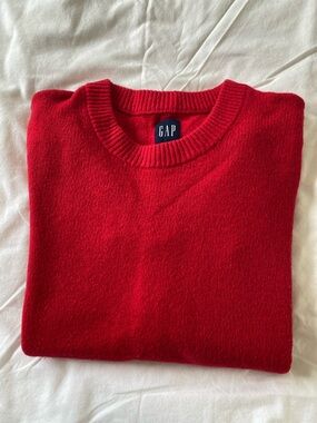 GAP Woman’s Crewneck Sweater in Bright Red